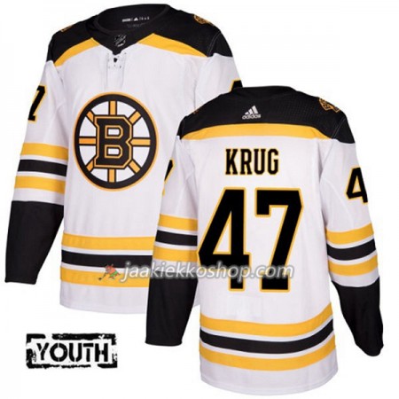 Lapsille NHL Boston Bruins Pelipaita Torey Krug 47 Adidas 2017-2018 Valkoinen Authentic